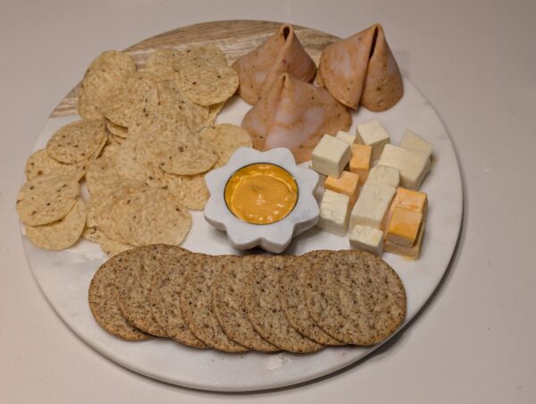 Two-Tone Marble and Acacia Cheese Board