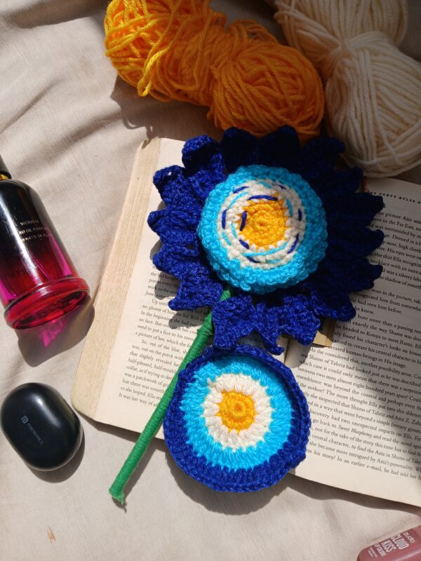 The Evil Eye Crochet Flower
