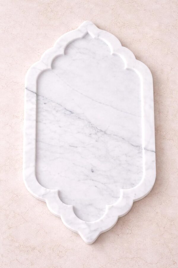 Premium Natural Marble Mehrab Decorative Tray